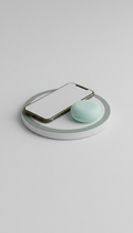 Wireless charging pad with brushed metal finish