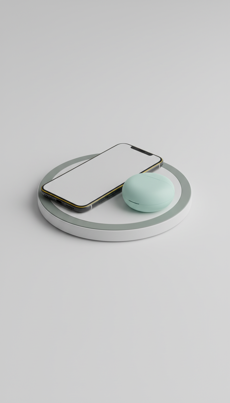 Wireless charging pad with brushed metal finish